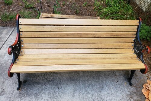 White Oak Park Bench