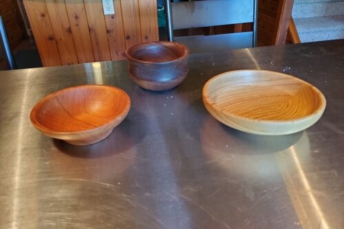 Cherry, Walnut, and Ash bowls